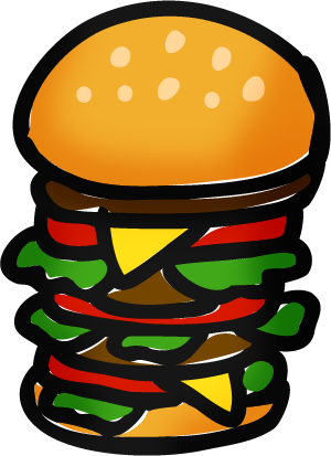 大きいハンバーガー clipart