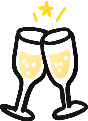 シャンパンで乾杯 clipart