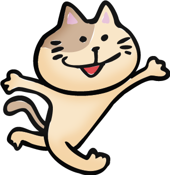 喜ぶ猫 clipart