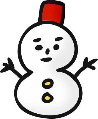 雪だるま clipart