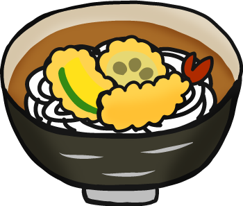 天ぷらうどん clipart